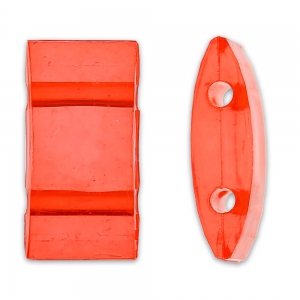 Carrier beads / 2-hole pillow beads 18x9 mm Light Siam x10