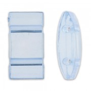 Carrier beads / 2-hole pillow beads 18x9 mm Light Sapphire x10