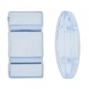 Carrier beads / 2-hole pillow beads 18x9 mm Light Sapphire x10