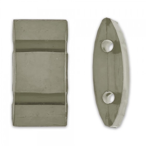 Synthetic 2 holes beads 18x9mm Black Diamond x10