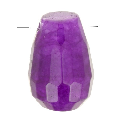 Faceted drop 6.5x10mm Violet Agate x1