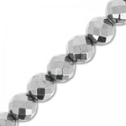 Beads Hematite Faceted 6 mm Chrome x15|raw }}