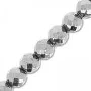 Beads Hematite Faceted 6 mm Chrome x15