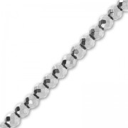 Beads Hematite Faceted 3 mm Chrome x25|raw }}