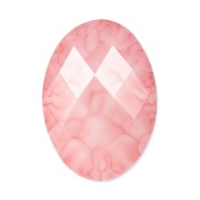 Faceted resin cabochon 18x13 mm Light Rose