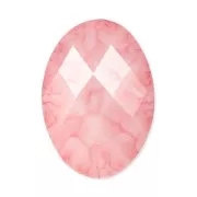 Faceted resin cabochon 18x13 mm Light Rose
