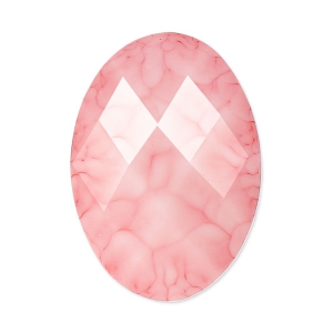 Faceted resin cabochon 18x13 mm Light Rose