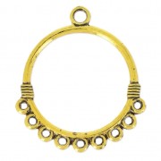 Round spacers 32mm antic gold tone x2|raw }}