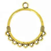 Round spacers 32mm antic gold tone x2