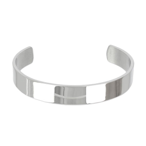 Jonc bracelet flat 12 mm en Stainless steel x1