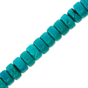 Bead Rondelles Heishi  4.3 mm Turquoise imitation x39cm
