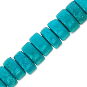 Bead Rondelles Heishi 6.5 mm Turquoise imitation x39cm