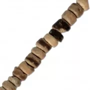 Wooden Heishi beads 6 mm Brown x38 cm