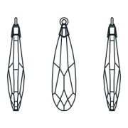 Prismatic Drop PureCrystal 6533 23mm Crystal Golden Shadow/Gold tone x1