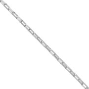 Chain rectangular links  5x3mm Stainless steel x99cm|raw }}