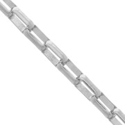 Chain rectangular links  5x3mm Stainless steel x99cm