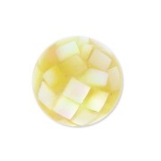 Bead pearl mosaic effect 10 mm yellow x1