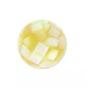 Bead pearl mosaic effect 10 mm yellow x1