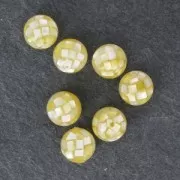 Bead pearl mosaic effect 10 mm yellow x1