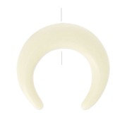 Half Moon imitation horn 30 mm Ivory x1