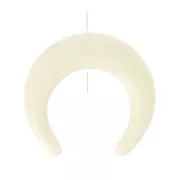 Half Moon imitation horn 30 mm Ivory x1