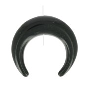 Half Moon imitation horn 30 mm Black x1