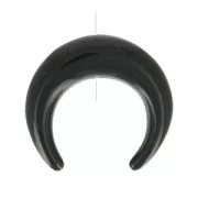 Half Moon imitation horn 30 mm Black x1