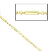 Ball chain and tube 1,5 mm light gold x1m|raw }}