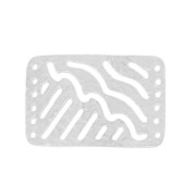 Spacer hammered 6 rows 30x20 mm Satined silver tone x1