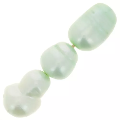 Irregular coloured olives 9x8mm Mint x6