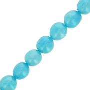 Irregular freshwater coloured pearls 9x8mm Turquoise x6|raw }}