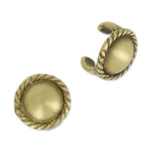 Slider bead  to grip for lace 5 mm Bronze tone x1