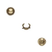 Slider bead  to grip for lace 5 mm Bronze tone x1