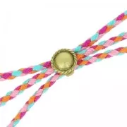 Slider bead  to grip for lace 5 mm Bronze tone x1