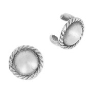 Earring back for lace 5 mm Fine silver plated x1|raw }}