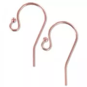 Rose Gold filled 11.5mm Earwires x2