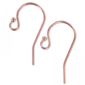 Rose Gold filled 11.5mm Earwires x2
