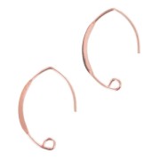 Rose Gold filled 25mm Earwires x2