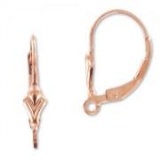 Rose Gold filled pierced clips Lily flower 14mm x2