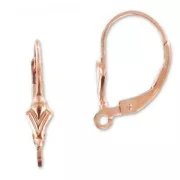 Rose Gold filled pierced clips Lily flower 14mm x2