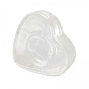 Heart Glass to fill 21x11mm x1