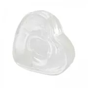 Heart Glass to fill 21x11mm x1