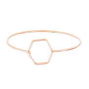 Bracelet oval honeycomb 55x65 mm Rose gold tone HQ x1|raw }}