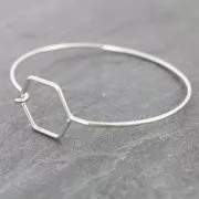 Bracelet oval honeycomb 55x65 mm Rose gold tone HQ x1