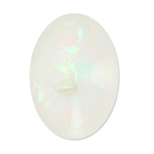 Synthetic oval cab 18x13 mm  Opale imitation x1