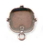 Cabochon earstuds 4470 12mm Old Copper tone x2