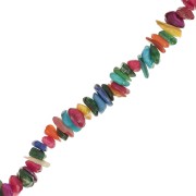 Mother-of-Pearl shell Chip beads 8-11mm multicolor x 80 cm|raw }}