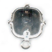 Cabochon earstuds 4470 12mm Silver tone x2