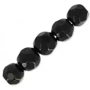 Beads Rondes facettées  3 mm Black Agate x20