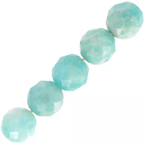 Beads Rondes facettées 8 mm Amazonite x10